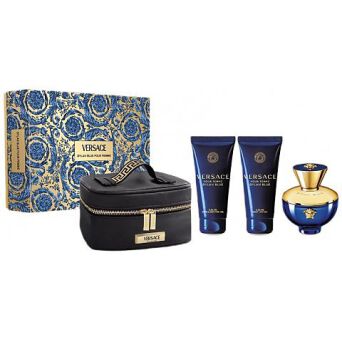 Versace Pour Femme Dylan Blue Woda Perfumowana 100ml & Shower Gel 100ml & Body Lotion 100ml & Kosmetyczka ZESTAW