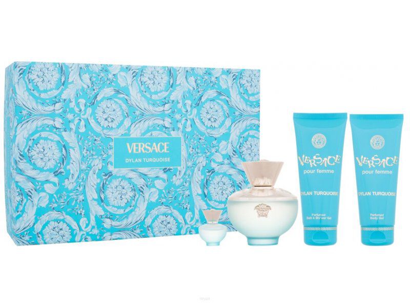 versace versace pour femme dylan turquoise woda toaletowa 100 ml   zestaw 
