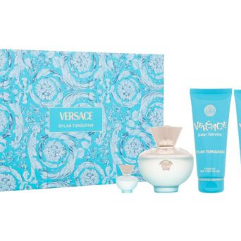 Versace Dylan Turquoise Woda Toaletowa 100ml & Woda Toaletowa 5ml & Shower Gel 100ml & Body Lotion 100ml ZESTAW