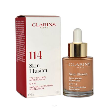 Clarins Clarins Skin Illusion Natural Hydrating Foundation Spf 15 114 Cappuccino 30ml