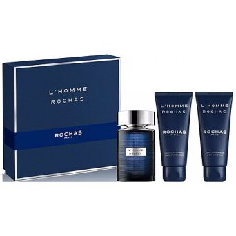 Rochas L'Homme Woda Toaletowa 100ml & After Shave 100ml & Shower Gel 100ml ZESTAW