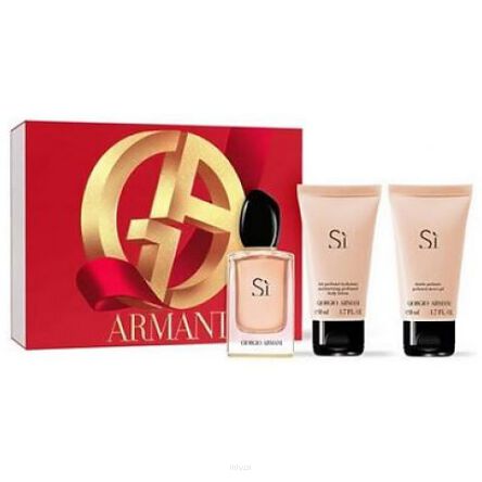 Giorgio Armani Si Woda Perfumowana 50ml & Perfumed Body Lotion 50ml & Shower Gel 50ml ZESTAW